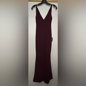 NWT Lulu's Deep Burgundy Cocktail Gown